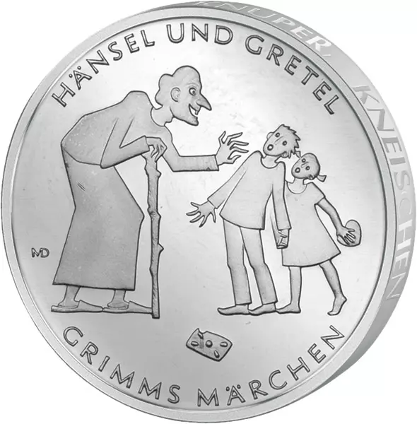 10 Euro BRD Grimms Märchen Hänsel und Gretel 2014 Stempelglanz