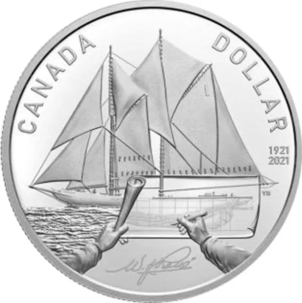 1 Dollar Kanada 100 Jahre Bluenose 2021