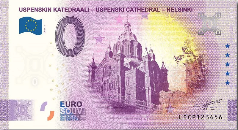 0-Euro-Banknote Finnland Uspenski-Kathedrale Helsinki 2024