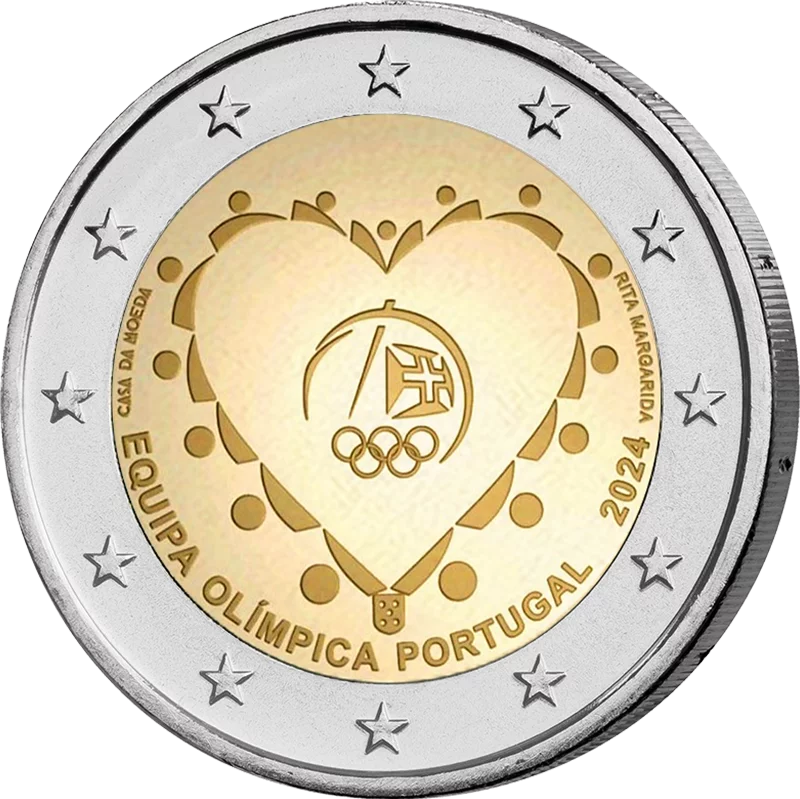 2 Euro Numisbrief Portugal Teilnahme Olympische Spiele 2024