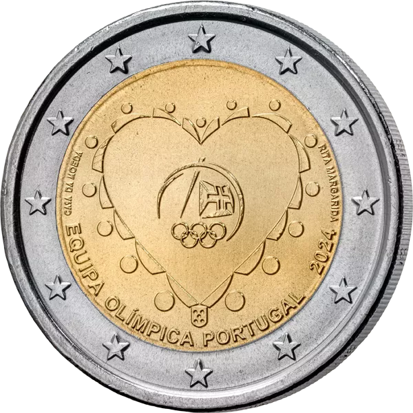 2 Euro Numisbrief Portugal Teilnahme Olympische Spiele 2024