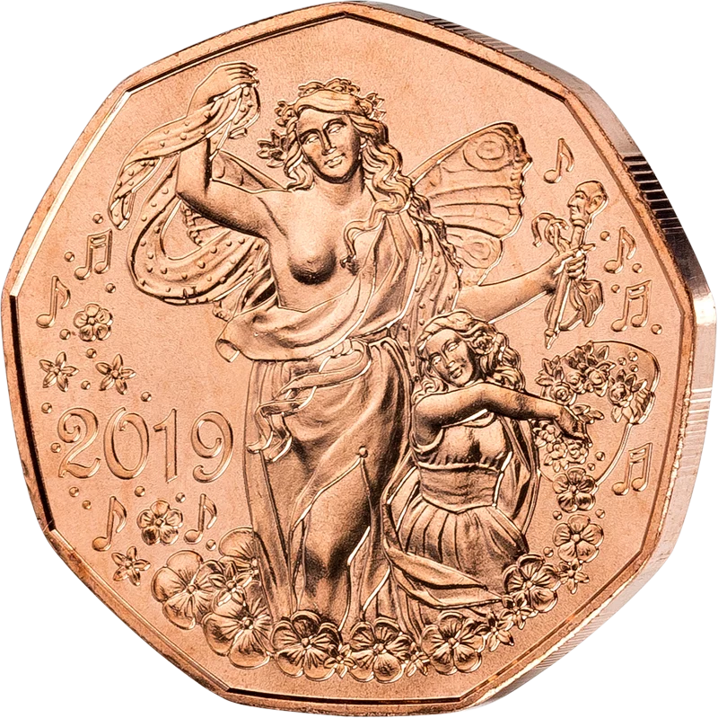 5 Euro Österreich Neujahr Lebensfreude 2019