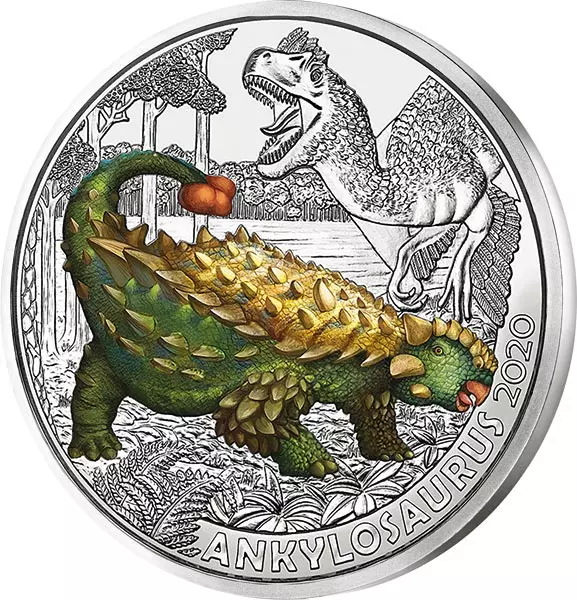 3 Euro Österreich Super-Saurier Ankylosaurus 2020
