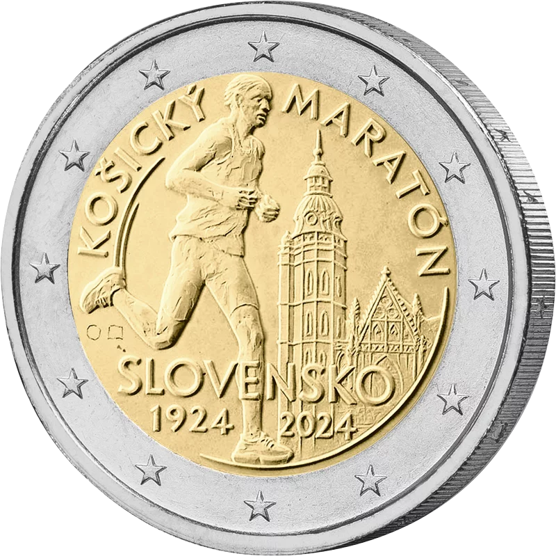 2 Euro Numisbrief Slowakei 100 Jahre Internationaler Marathonlauf in Kosice 2024
