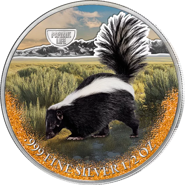500 Francs Kamerun Mysterious Rhodium Prairie Life - Stinktier 2025