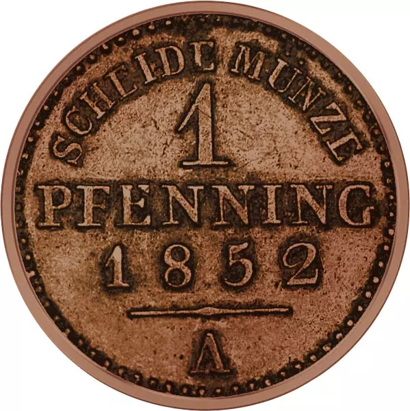 1 Pfennig Brandenburg-Preußen König Friedrich Wilhelm IV. 1841 - 1860