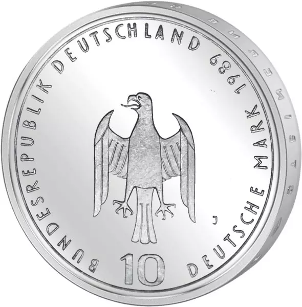 10 DM Münze BRD 800 Jahre Hamburger Hafen 1989 Stempelglanz