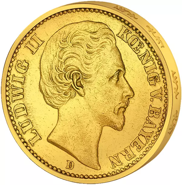 10 Mark Bayern König Ludwig II. 1874-1881 10 Mark Bayern König Ludwig II. 1874-1881