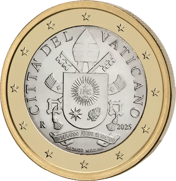 1 Euro Vatikan Kursmünze 2025