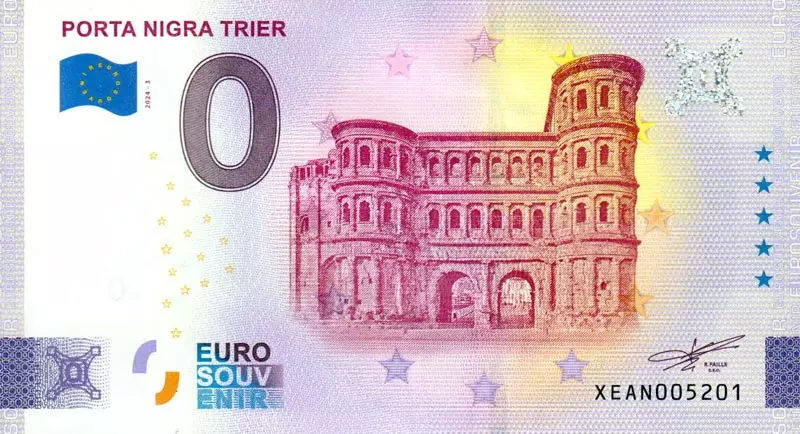 0-Euro-Banknote BRD Porta Nigra Trier 2024