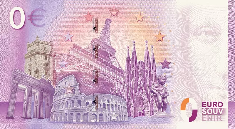 0-Euro-Banknote Griechenland Akropolis Athen 2022