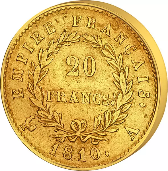 20 Francs Frankreich Napoleon mit Kranz 1807-1815