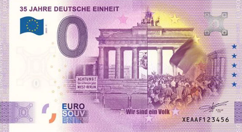 0-Euro-Banknote BRD 35 Jahre Deutsche Einheit 2025
