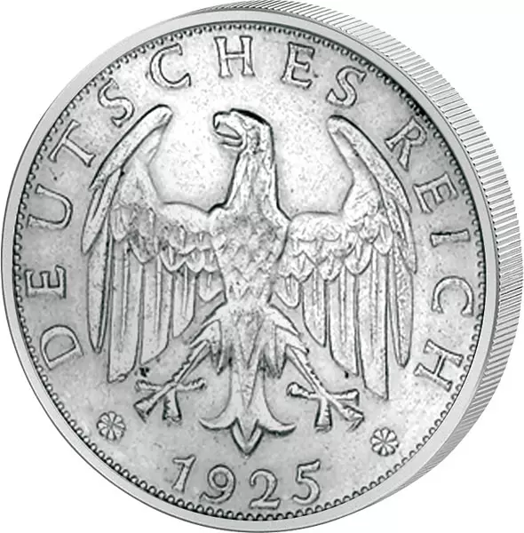 2 Reichsmark Weimarer Republik Eichenlaub 1925-1931