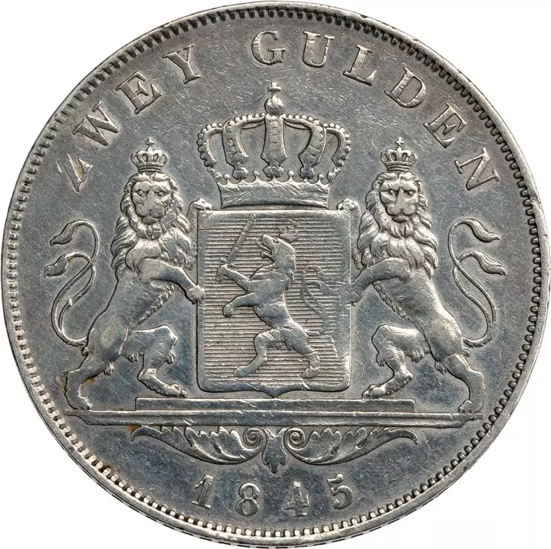 Doppelgulden Hessen-Darmstadt Großherzog Ludwig II. 1845-1847