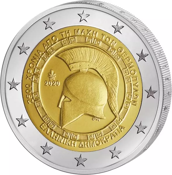 2 Euro Griechenland 2.500 Jahre Schlacht bei den Thermopylen 2020