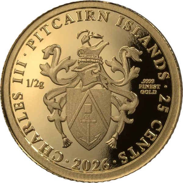 25 Cents Pitcairn Islands Classic Gold 65. Geburtstag Diana Princess of Wales 2026