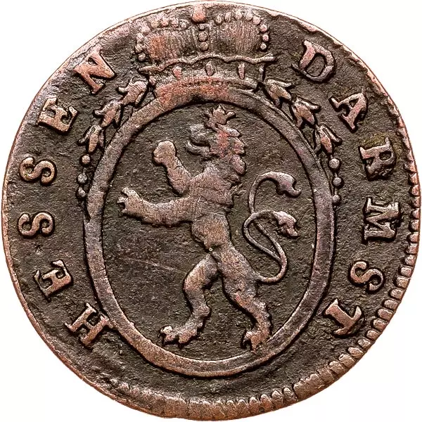 1 Pfennig Hessen-Darmstadt Landgraf Ludwig IX 1784-1790