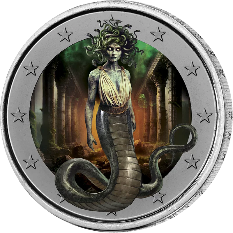 2-Euro-Künstlerausgabe Fantasy Medusa Glow-in-the-Dark