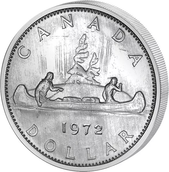 1 Dollar Kanada Kanu Elizabteh II. 1972 Prooflike