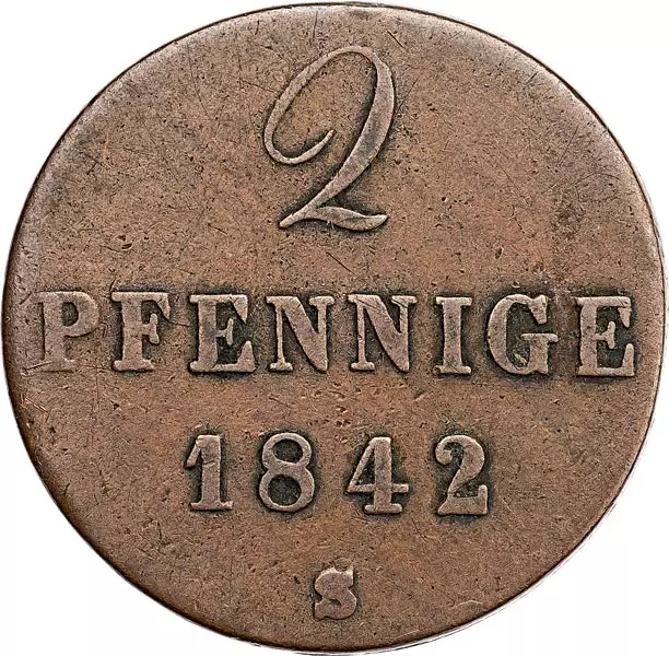 2 Pfennig Hannover König Ernst August 1837-1846