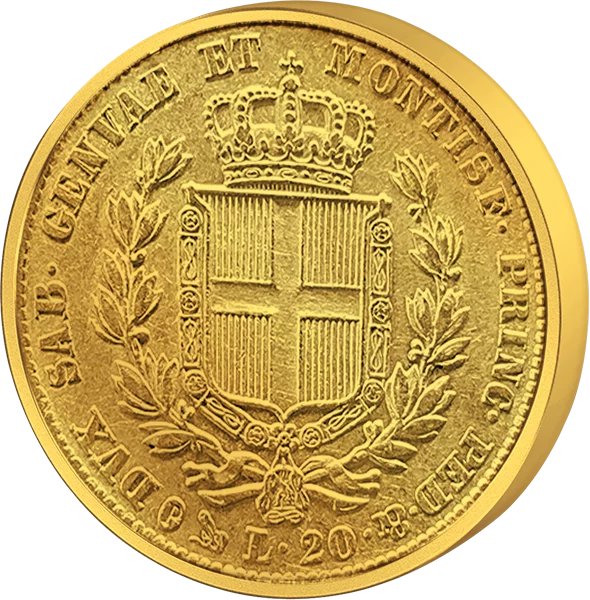 20 Lire Sardinien-Piemont König Karl Albert 1831-1849