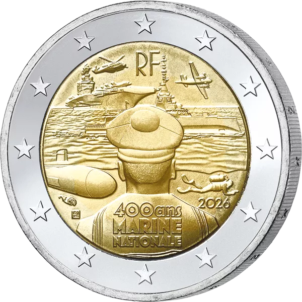 2 Euro Frankreich Die französische Marine - 400 Jahre Erfahrung 2026