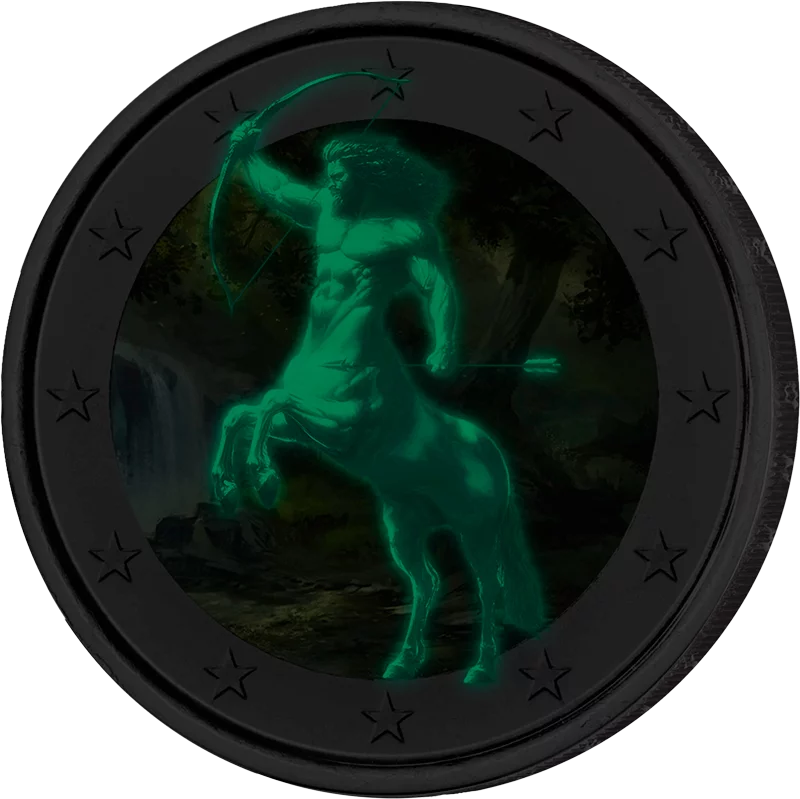 2-Euro-Künstlerausgabe Fantasy Zentaur Glow-in-the-Dark