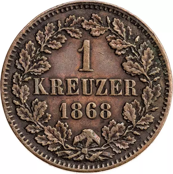 2 x 1 Kreuzer Baden und Württemberg Großherzog Friedrich I und König Karl 1859 - 1873