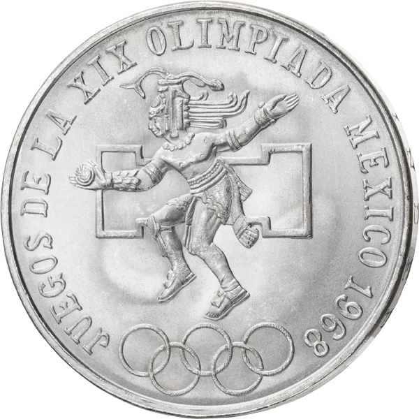 25 Pesos Mexiko Mayatänzer Olympiade Mexiko 1968