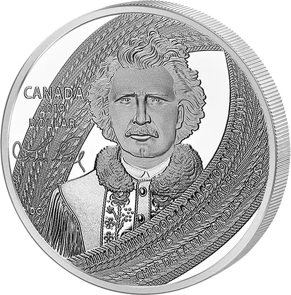 1 Dollar Kanada 175. Geburtstag von Louis Riel - Vater von Manitoba 2019