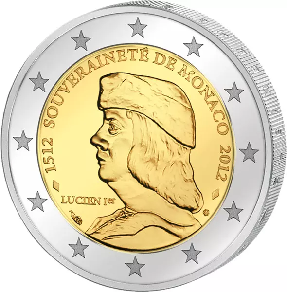 2 Euro Monaco 500. Jahrestag Gründung und Unabhängigkeit Monacos 2012