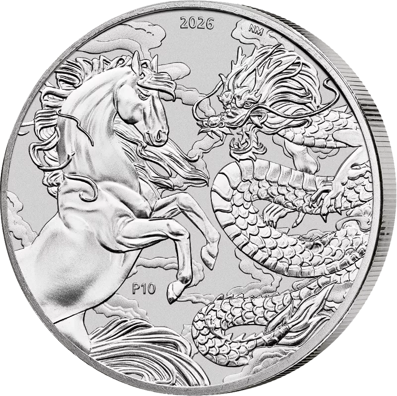 1 Unze Silber Australien Dragon and Horse 2026