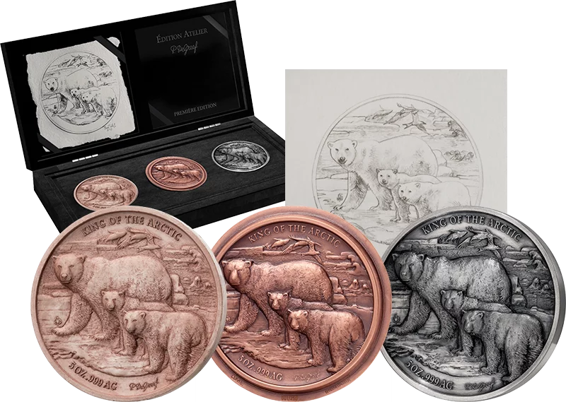 5.000 Francs Elfenbeinküste Atelier Edition - King of the Arctic 2025