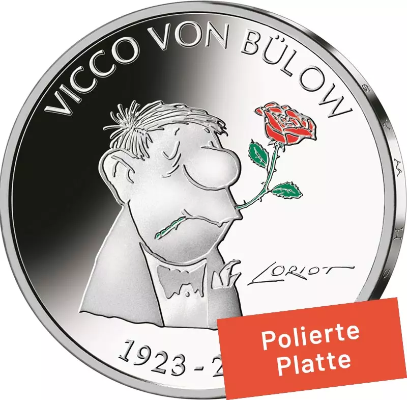 20 Euro BRD 100. Geburtstag Vicco von Bülow 2023 - Polierte Platte