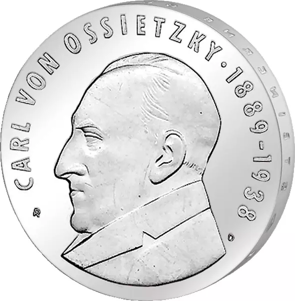 5 Mark DDR Carl von Ossietzky 1989 Stempelglanz