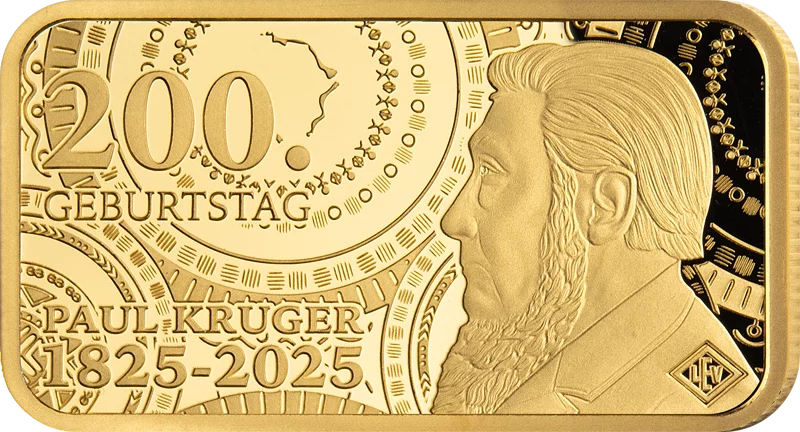 Goldbarren 200. Geburtstag Paul Kruger 2025