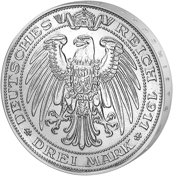 3 Mark Preußen Uni Breslau 1911 3 Mark Preußen Uni Breslau 1911