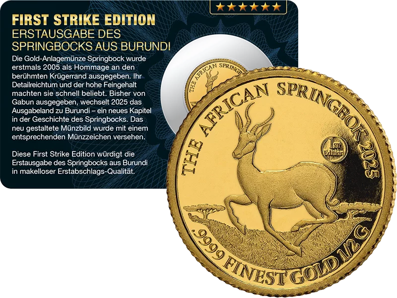 25 Francs Burundi First Strike Edition Springbock 2025
