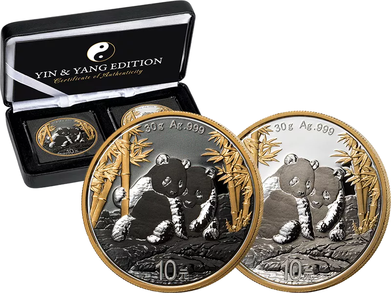 2 x 10 Yuan China Panda 2026 Golden Enigma Premium Edition Yin & Yang
