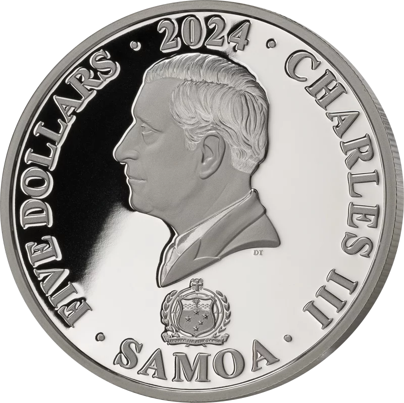 3 x 5 Dollars Samoa Golden Sea Animals 2024