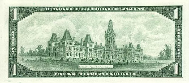 1 Dollar Kanada Banknote Queen 1967