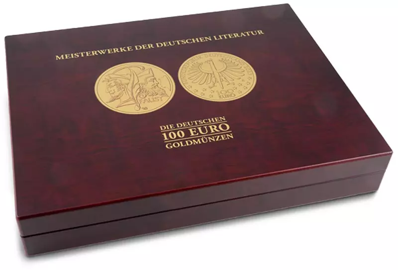 Münzkassette VOLTERRA DUO für 8 x 100 Euro Gold "Meisterwerke der dt. Literatur"