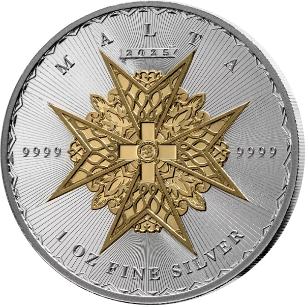 5 Euro Malta Malteserkreuz 2025 Shiny Gold Edition