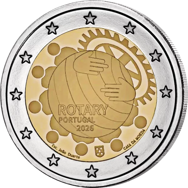 2 Euro Portugal 100 Jahre Rotary Club in Portugal 2026