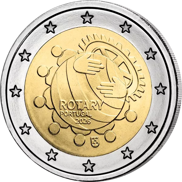 2 Euro Portugal 100 Jahre Rotary Club in Portugal 2026