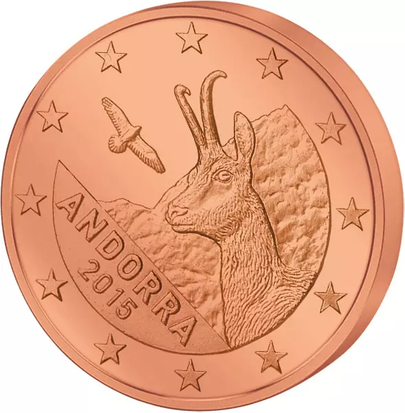 1 Cent - 2 Euro Kursmünzensatz Andorra 2015