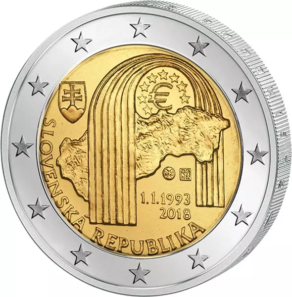 2 Euro Slowakei 25. Jahrestag der Republik 2018