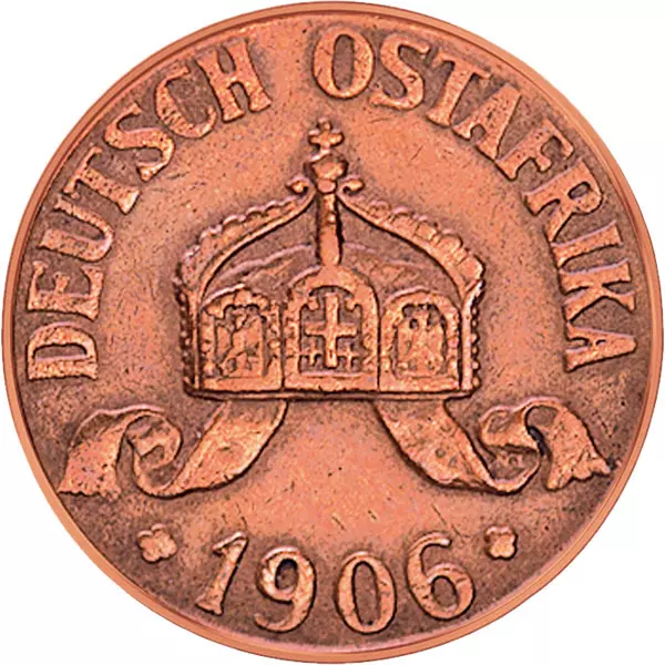 1 Heller Deutsch-Ostafrika Kaiserkrone 1904-1913 sehr schön