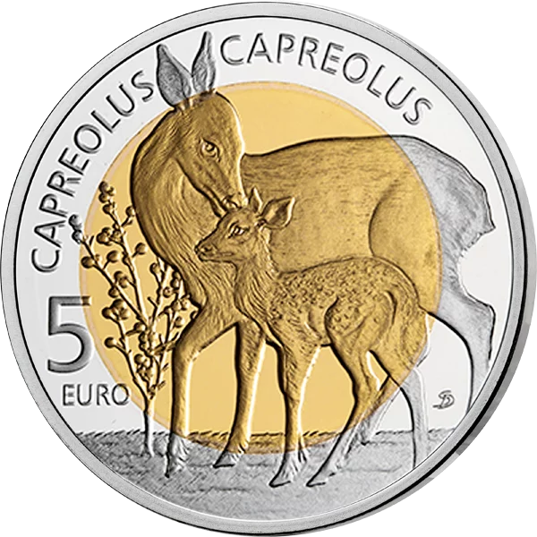 5 Euro Luxemburg Europäisches Reh 2025